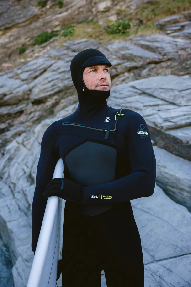 C-Skins NuWave ReWired 6/5 Mens Hooded Wetsuit Black/Lime-11