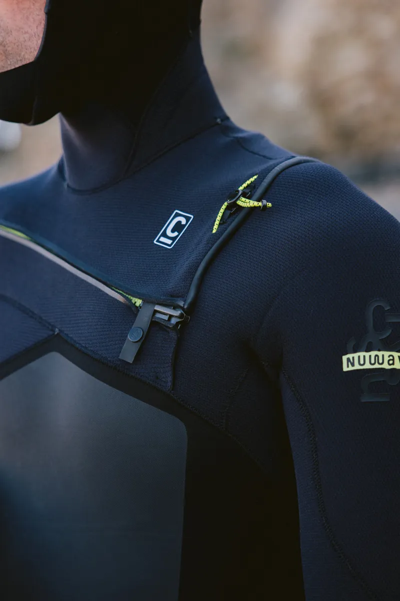C-Skins NuWave ReWired 6/5 Mens Hooded Wetsuit Black/Lime-10