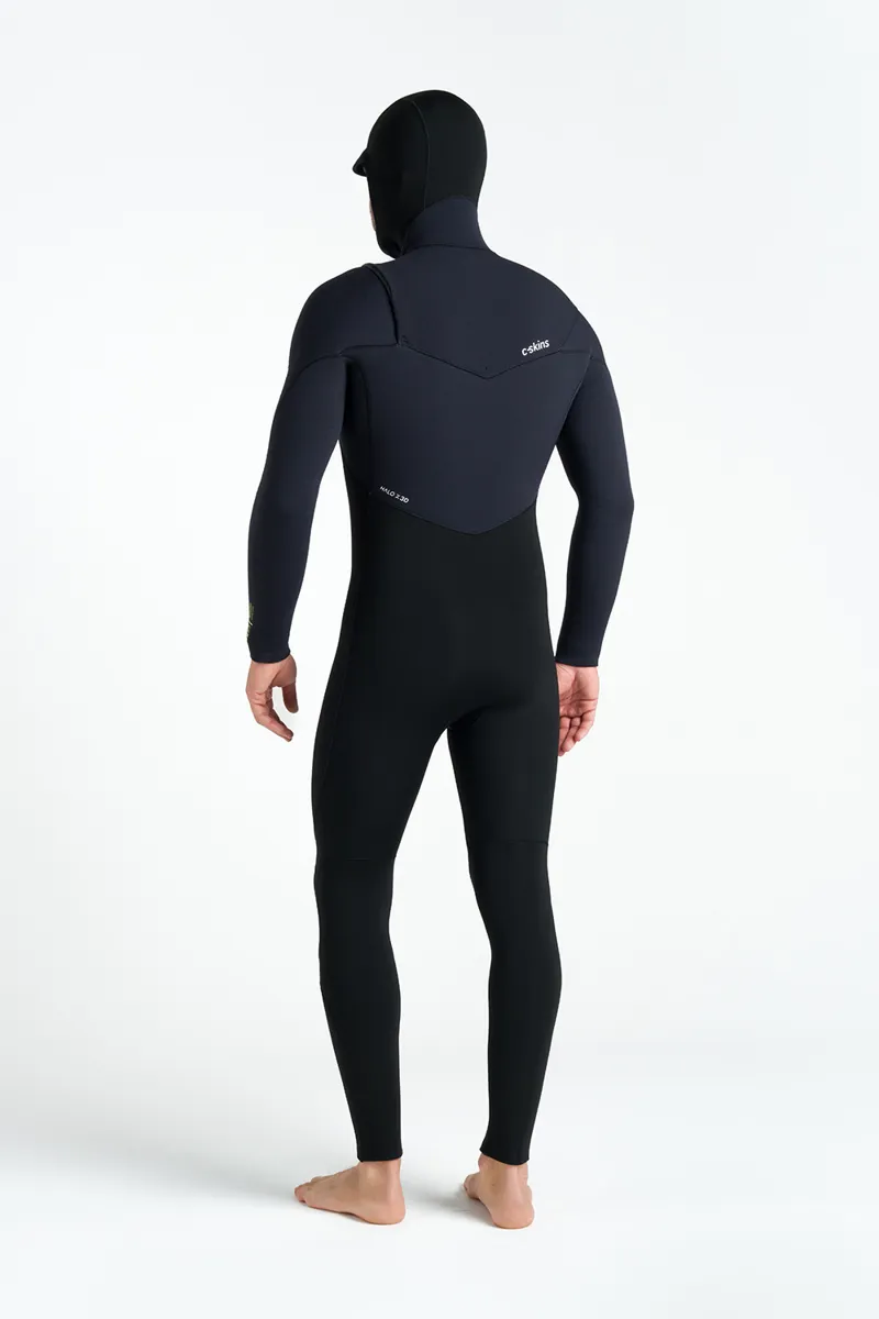 C-Skins NuWave ReWired 6/5 Mens Hooded Wetsuit Black/Lime-4