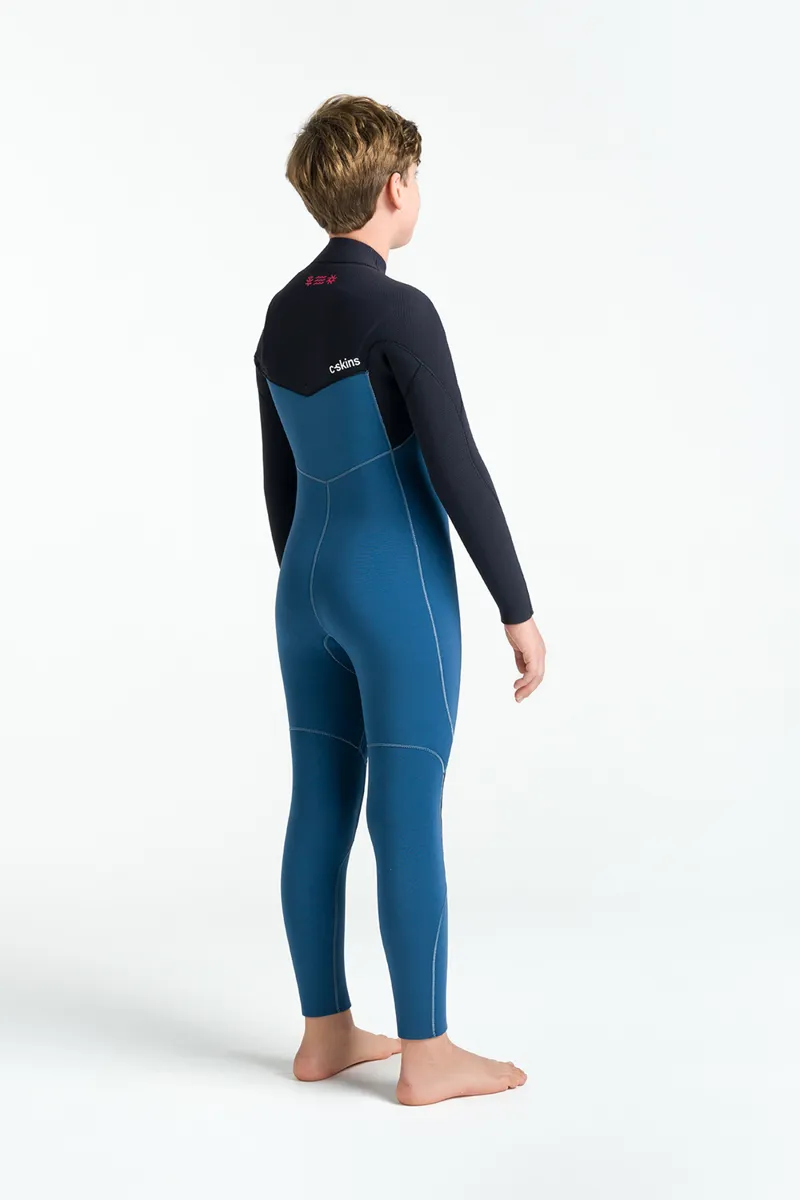 C-Skins NuWave Kids Session 5/4 Chest Zip Wetsuit Legion Blue-5
