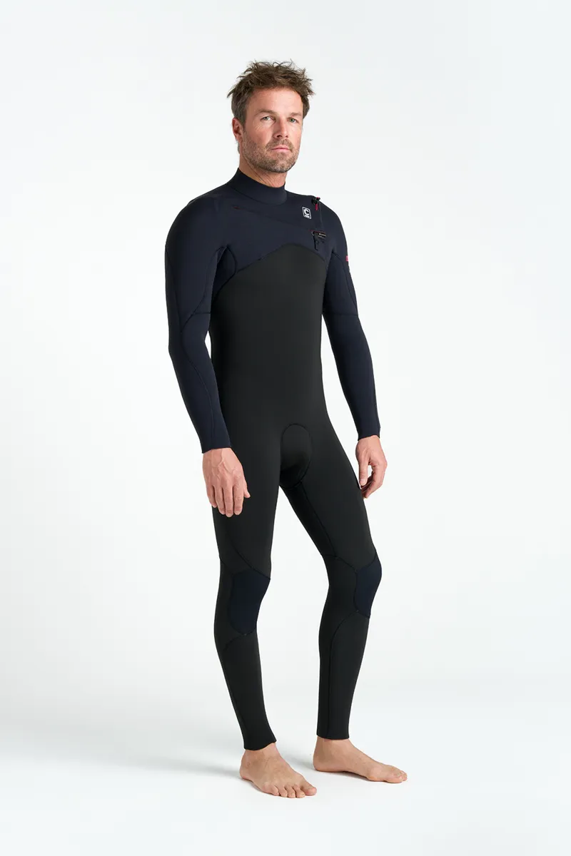 C-Skins NuWave Session 5/4 Mens Chest ip Wetsuit Black/Red