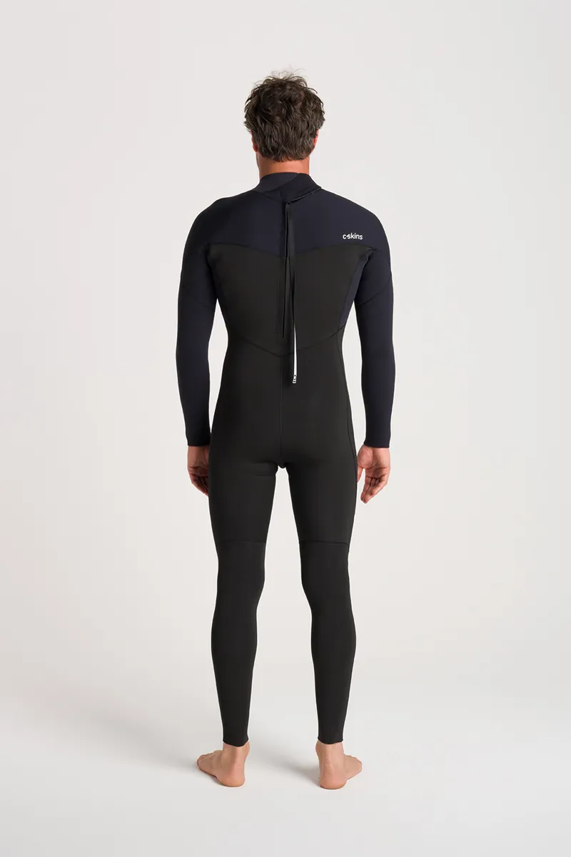 C-Skins NuWave Mens Session 3/2 Back Zip Wetsuit Black-1