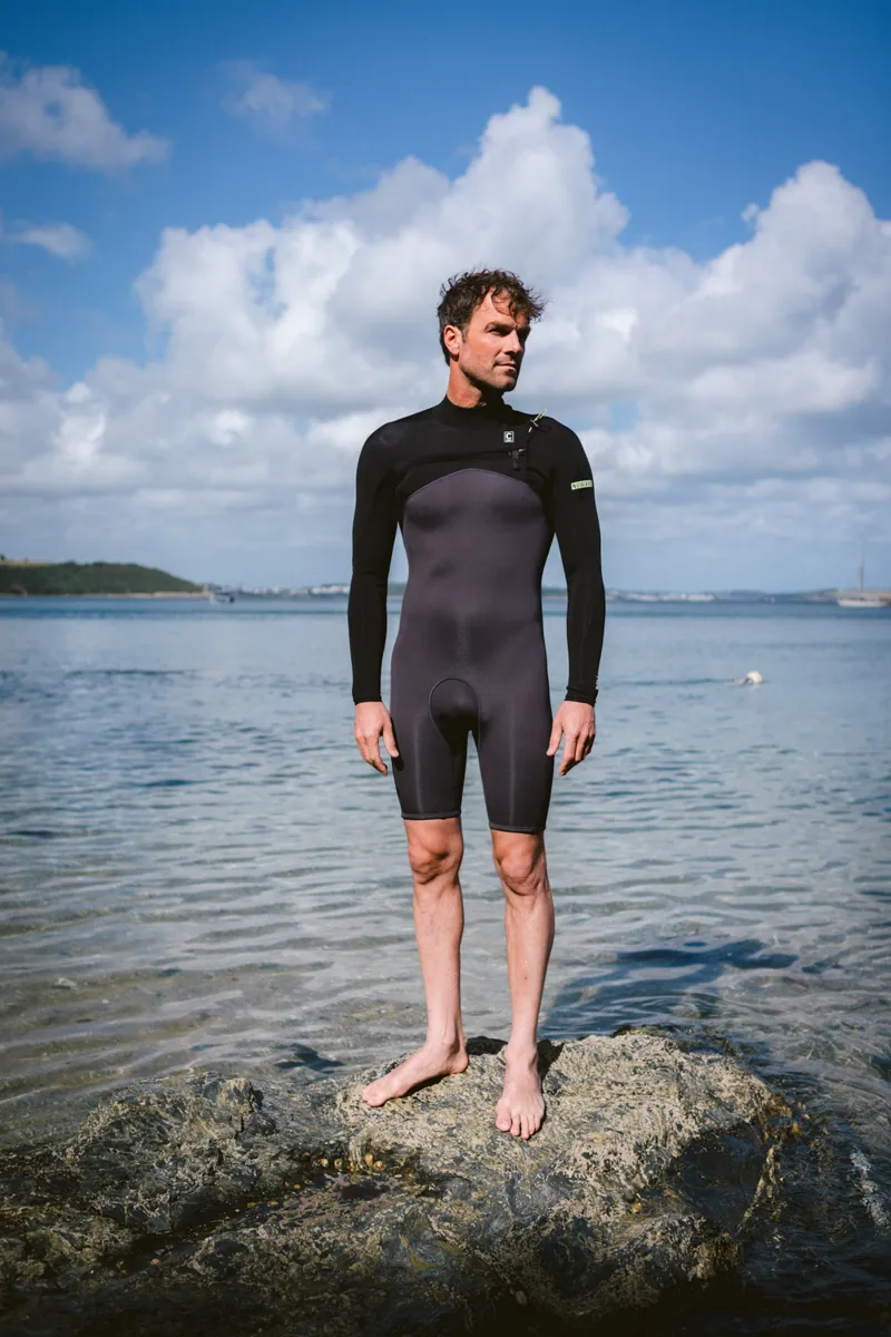 C-Skins Mens NuWave Session Lite 2/2 Chest Zip Flatlock Spring Suit-4