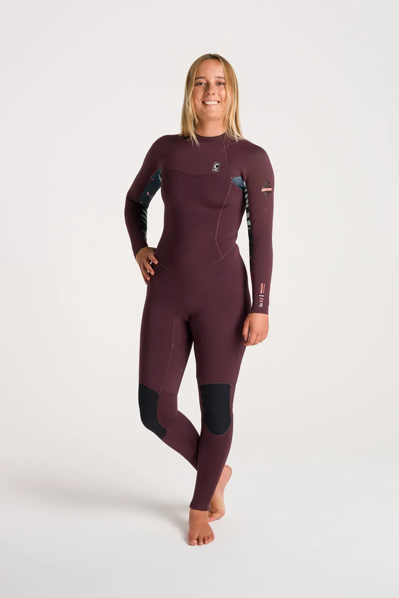 C-Skins NuWave Womens Solace 3/2 Back Zip Wesuit Rust/Rust X 