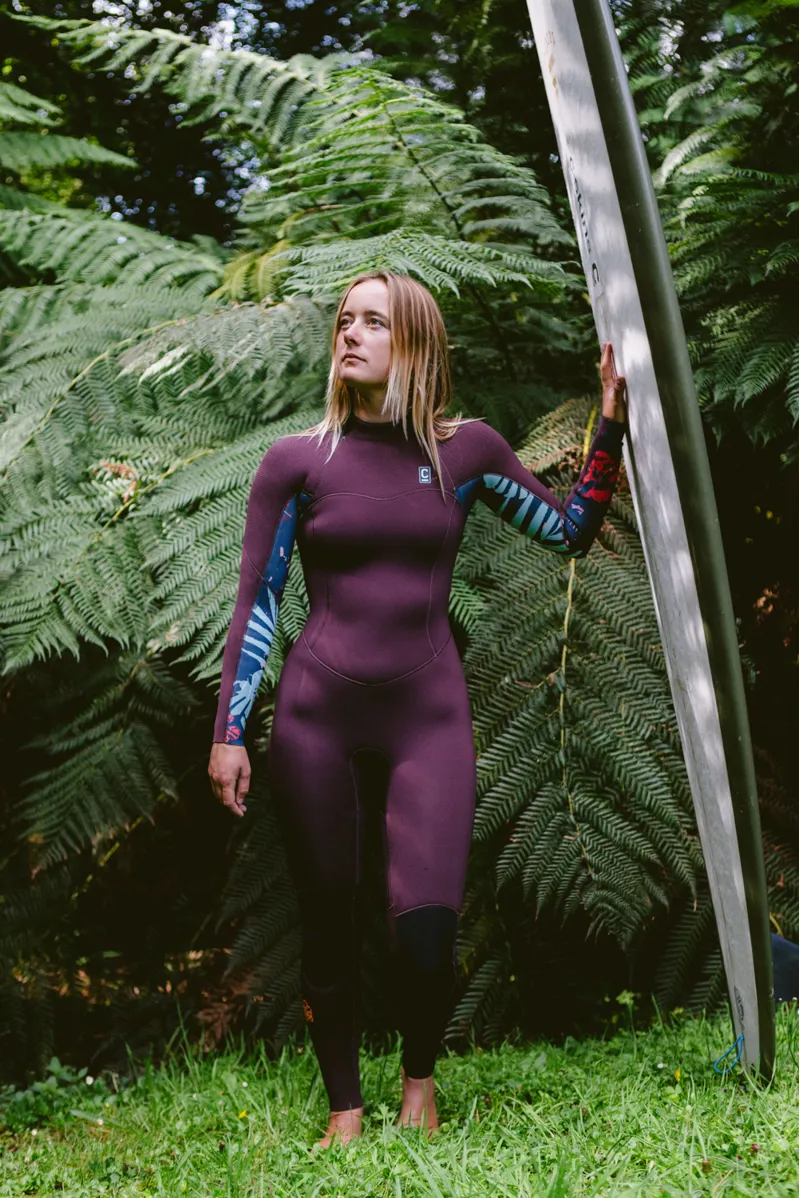 C-Skins NuWave Womens Solace 3/2 Back Zip Wesuit Rust/Rust X -4