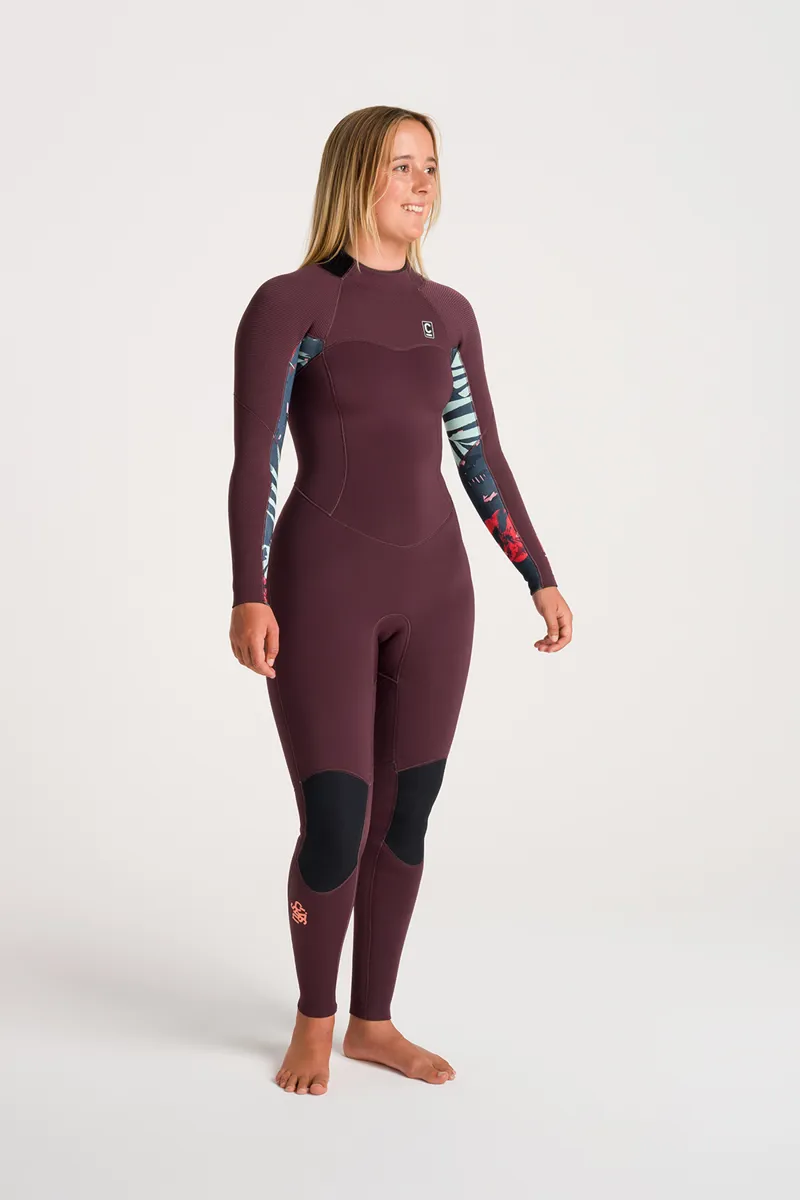 C-Skins NuWave Womens Solace 3/2 Back Zip Wesuit Rust/Rust X -6