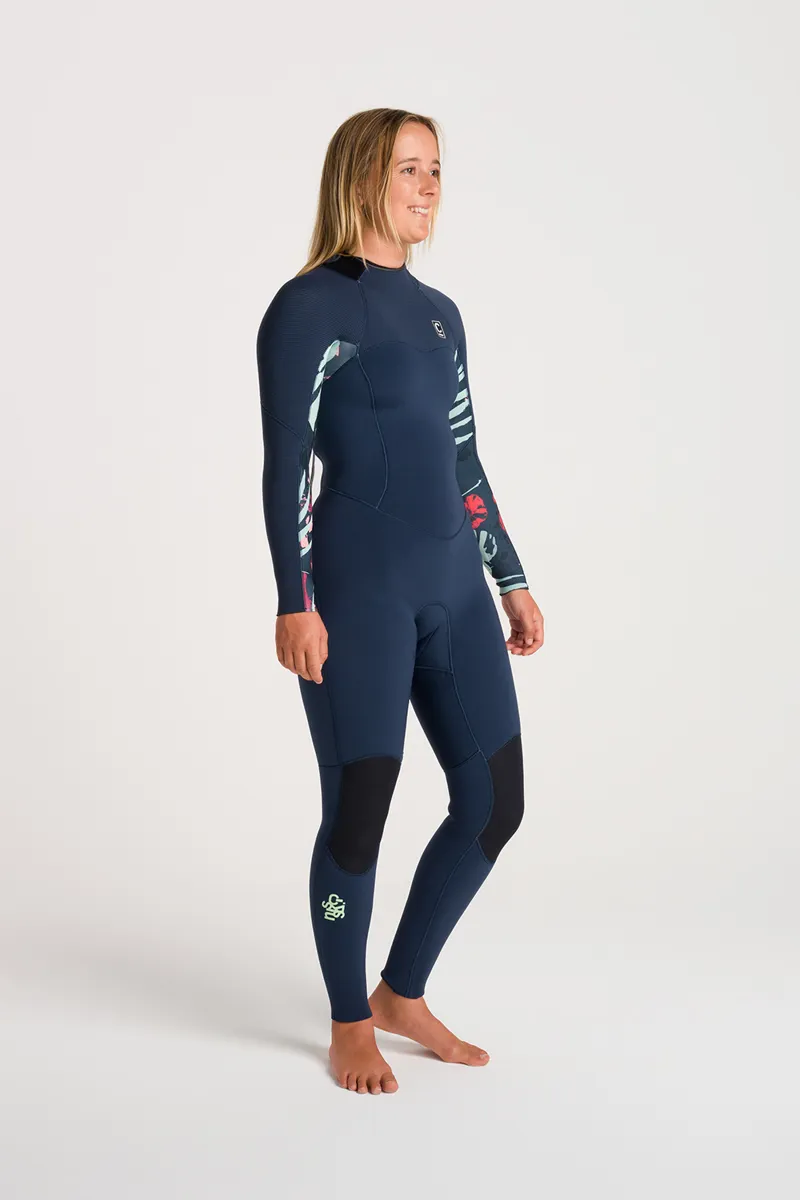 C-Skins NuWave Womens Solace 4/3 Back Zip Wetsuit Bluestone-1