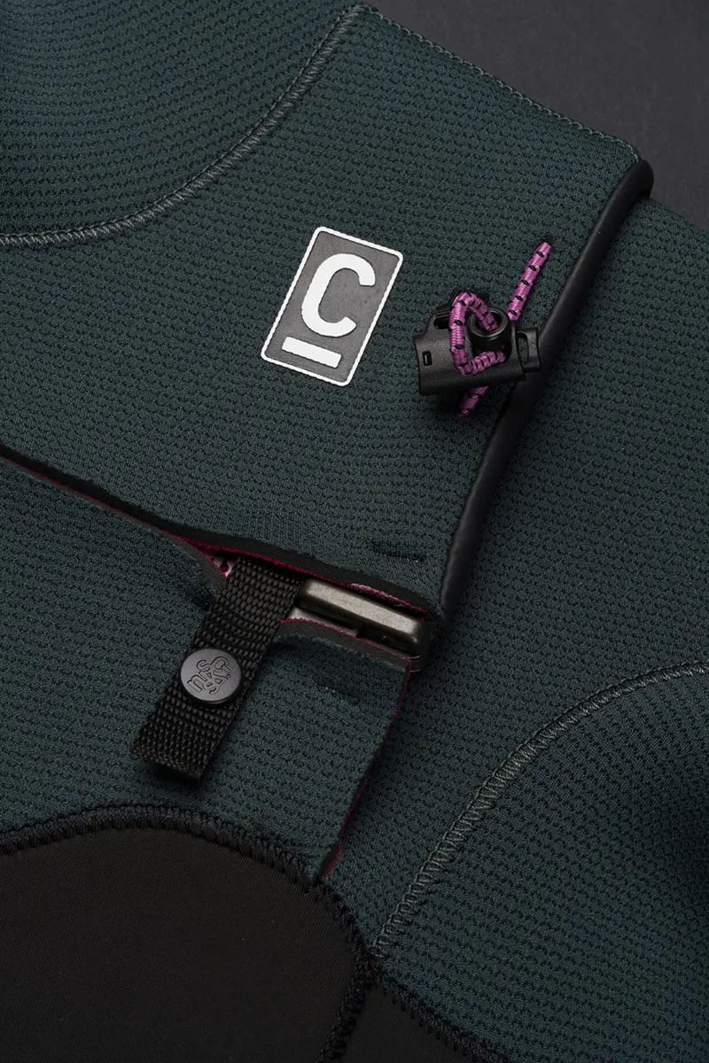 C-Skins NuWave Womens Solace 5/4 Chest Zip Wetsuit Black/Forest Green-7