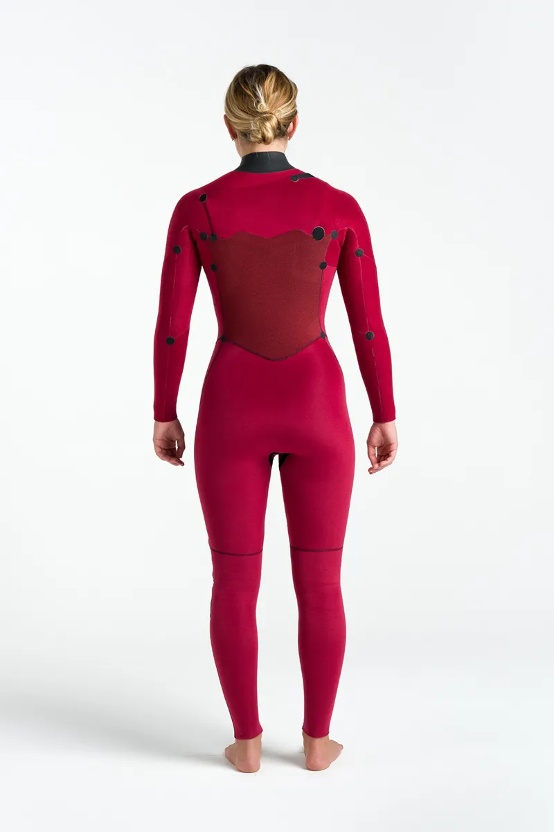 C-Skins NuWave Womens Solace 5/4 Chest Zip Wetsuit Black/Forest Green-4