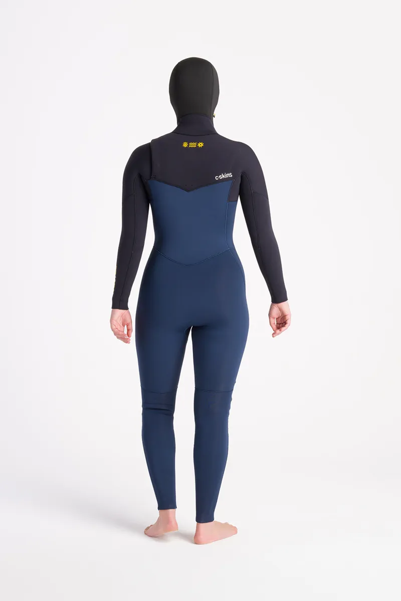 C-Skins NuWave Womens Solace 5/4 Hooded Wetsuit Bluestone-3