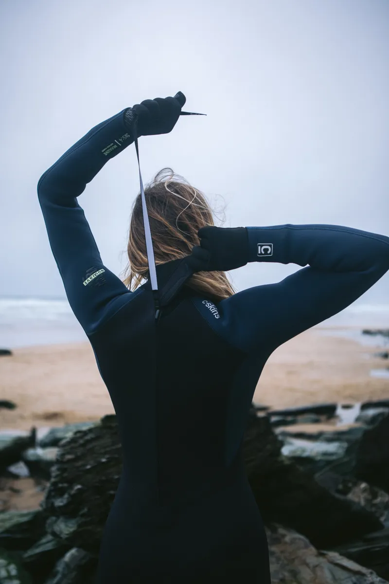 C-Skins NuWave Womens Surflite 5/4 Back Zip Wetsuit Bluestone-5