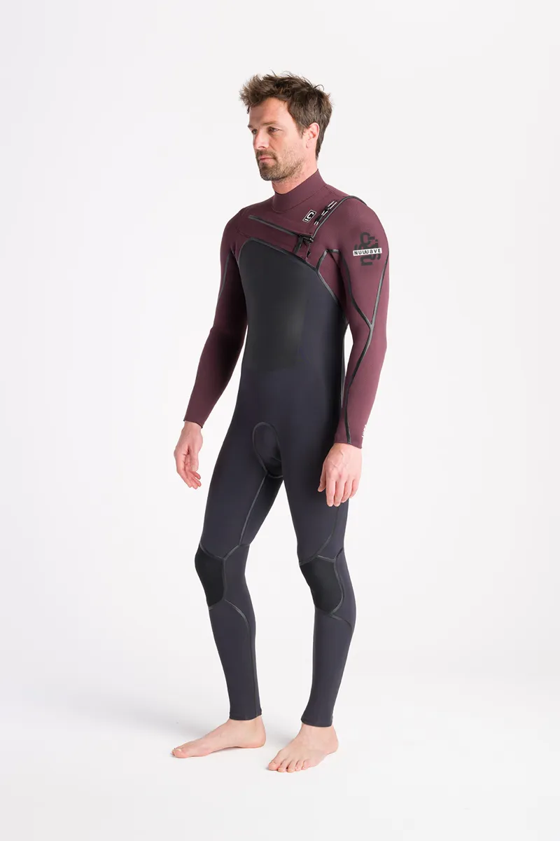 C-Skins NuWave Mens Wired 4/3 Chest Zip Wetsuit Rust-1