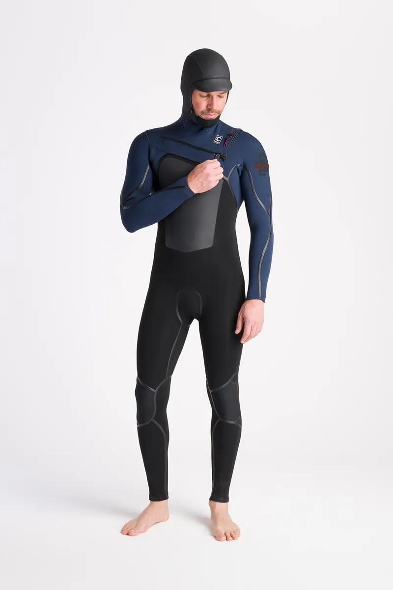 C-Skins NuWave Wired 5/4 Mens Hooded Wetsuit Bluestone-2