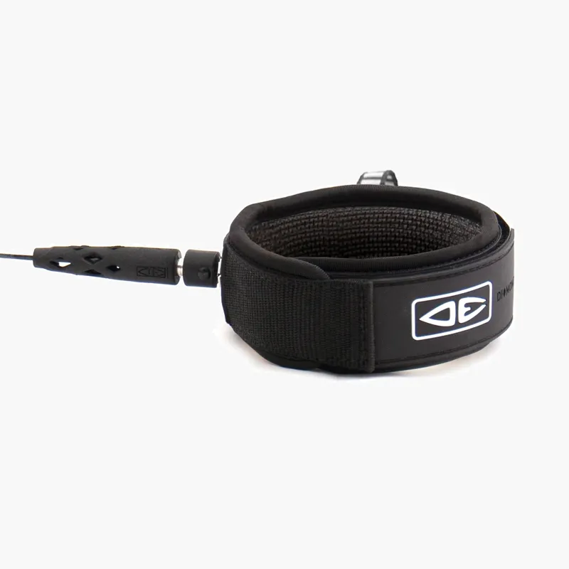 Ocean and Earth 9'0 SUP Coiled Knee Leash Black-1