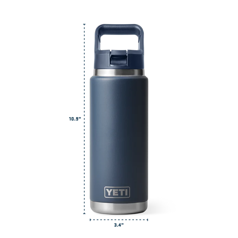 YETI Rambler 26 oz / 769ml Bottle With Colour-Match Straw Lid - Navy-5