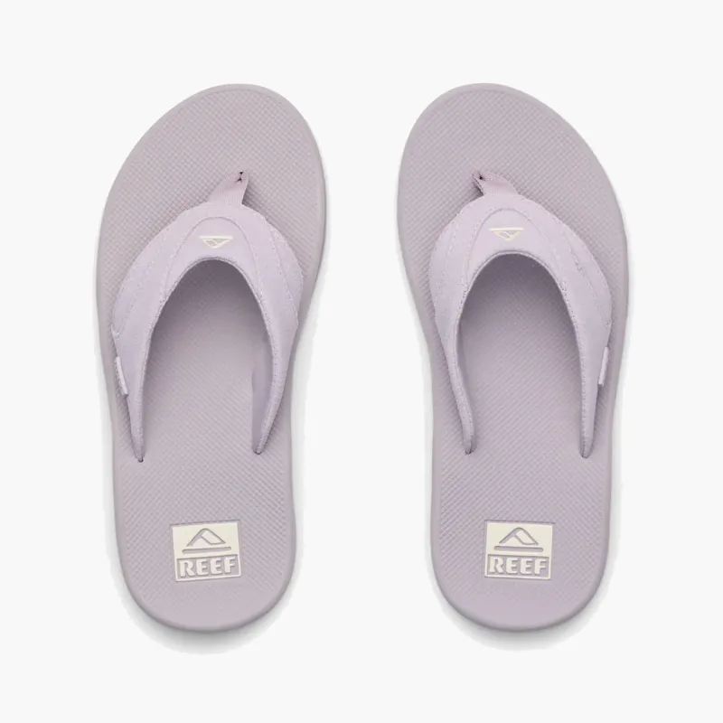Reef Womens Fanning Lavender Suede Flips Flops-3