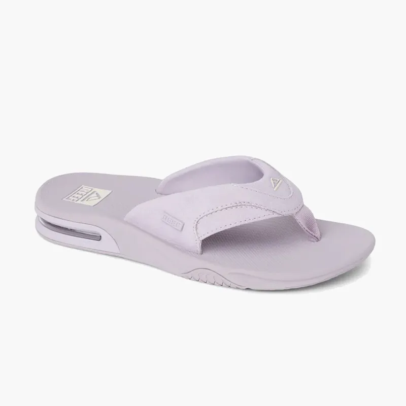 Reef Womens Fanning Lavender Suede Flips Flops