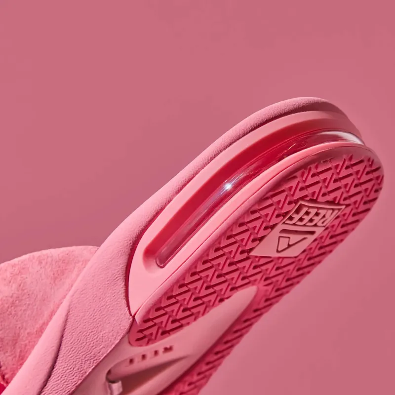Reef Womens Fanning Strawberry Suede Flips Flops-2