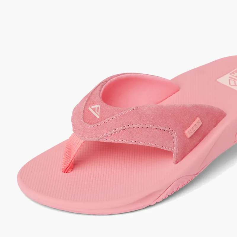 Reef Womens Fanning Strawberry Suede Flips Flops-4