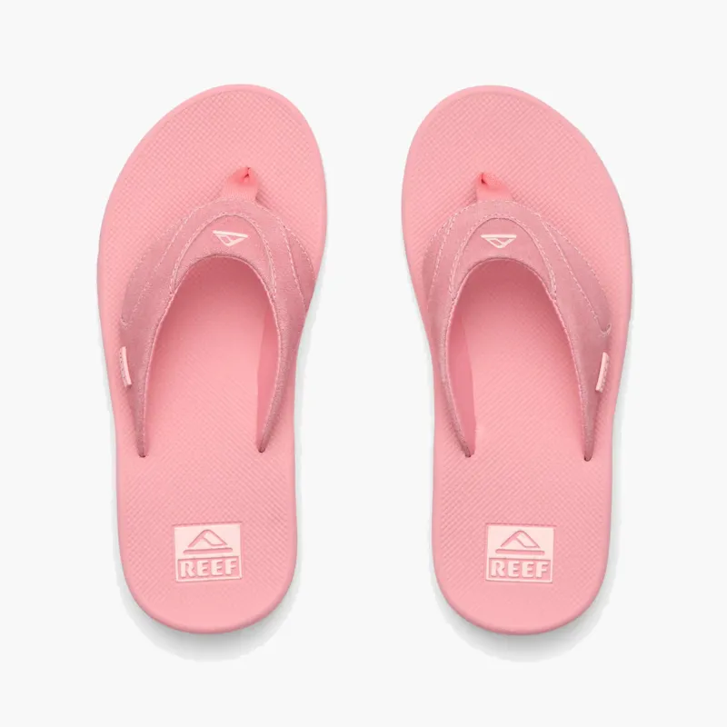 Reef Womens Fanning Strawberry Suede Flips Flops-6