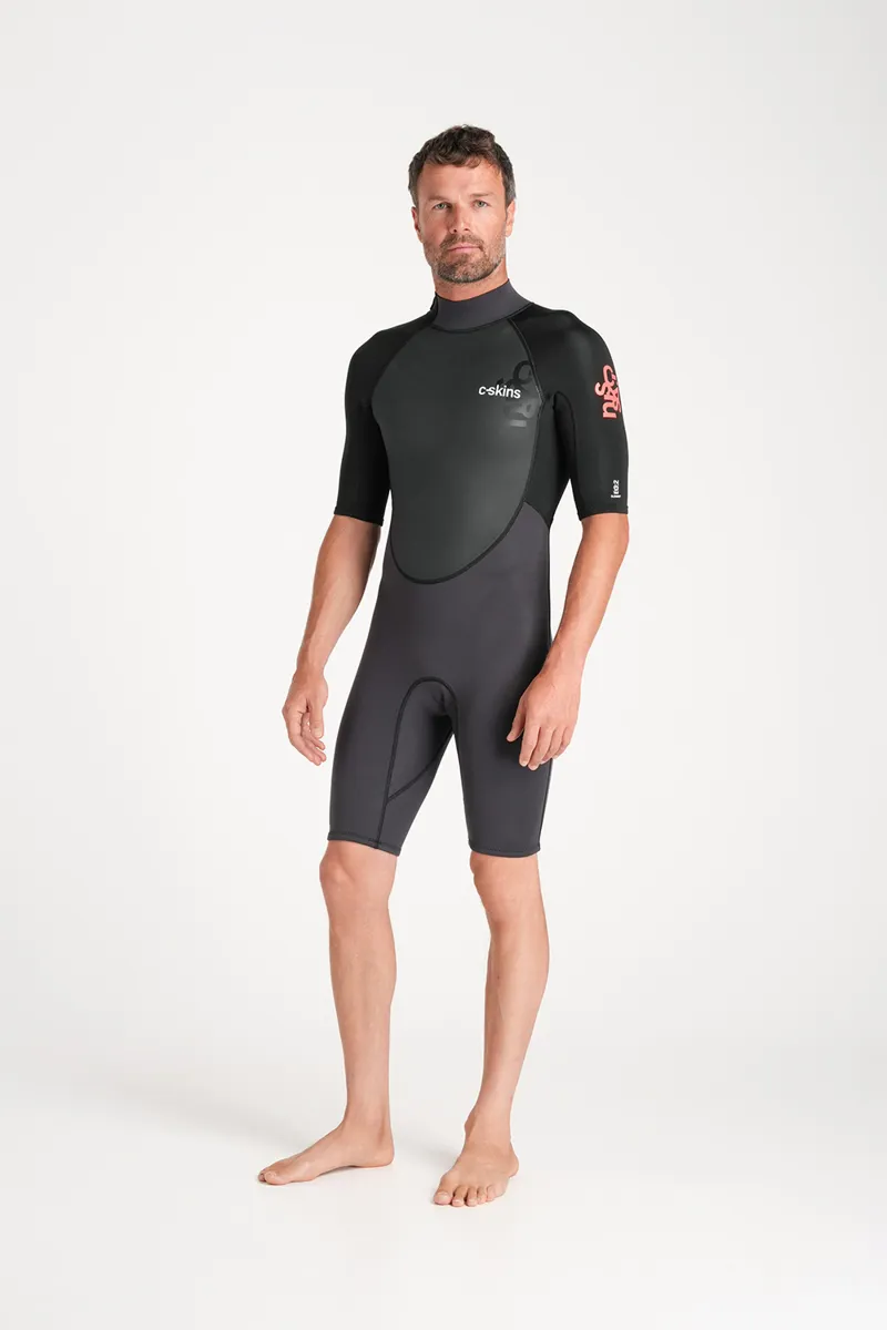 C-Skins Element 3/2 Shorti Wetsuit Anthracite/Neon Flare