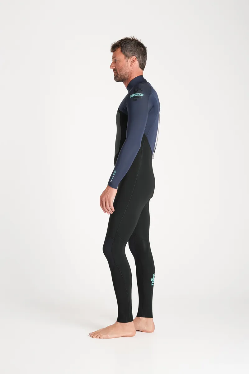 C-Skins NuWave Mens Legend 3/2 Back Zip Wetsuit Black/Bluestone-2