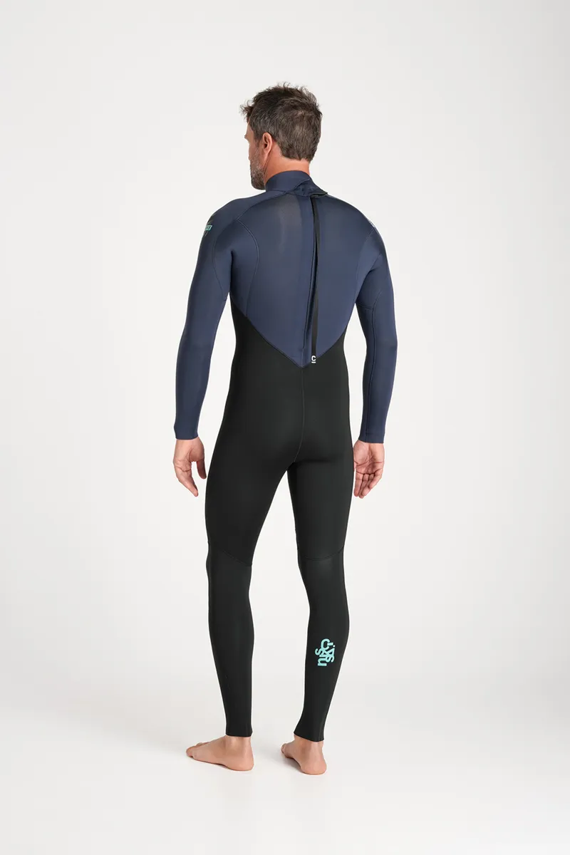 C-Skins NuWave Mens Legend 3/2 Back Zip Wetsuit Black/Bluestone-1