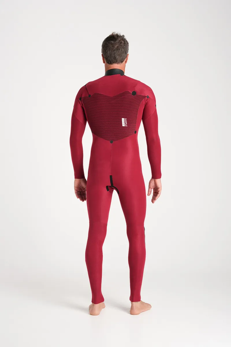 C-Skins NuWave Mens Session 3/2 Chest Zip Wetsuit Black/Steel Blue X-6