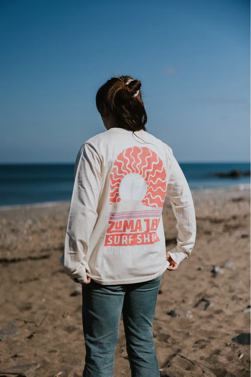 Zuma Jay Womens Sunbeam Longsleeve Tee Ecru-1