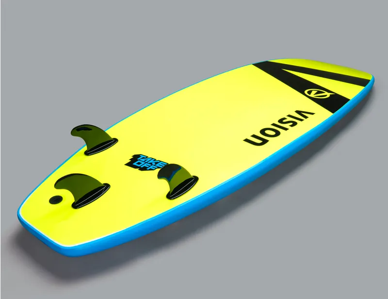 Vision VCT TakeOff Whopper Wide Softboard Cyan/Flash Green-4