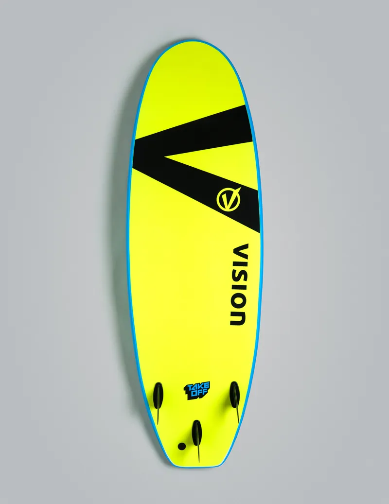 Vision VCT TakeOff Whopper Wide Softboard Cyan/Flash Green-2