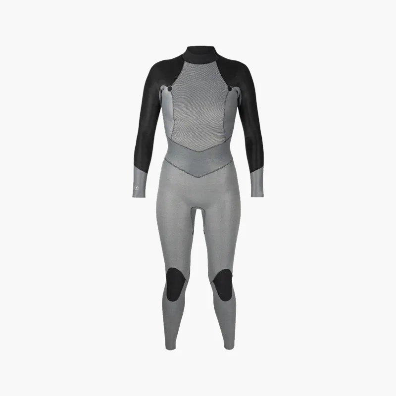 Xcel Womens Axis 3/2 Back Zip Wetsuit Black Flower-3