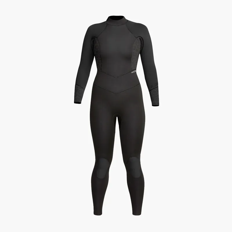 Xcel Womens Axis 3/2 Back Zip Wetsuit Black Flower