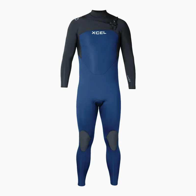 Xcel Mens Axis 3/2 Chest Zip Wetsuit Navy Blue