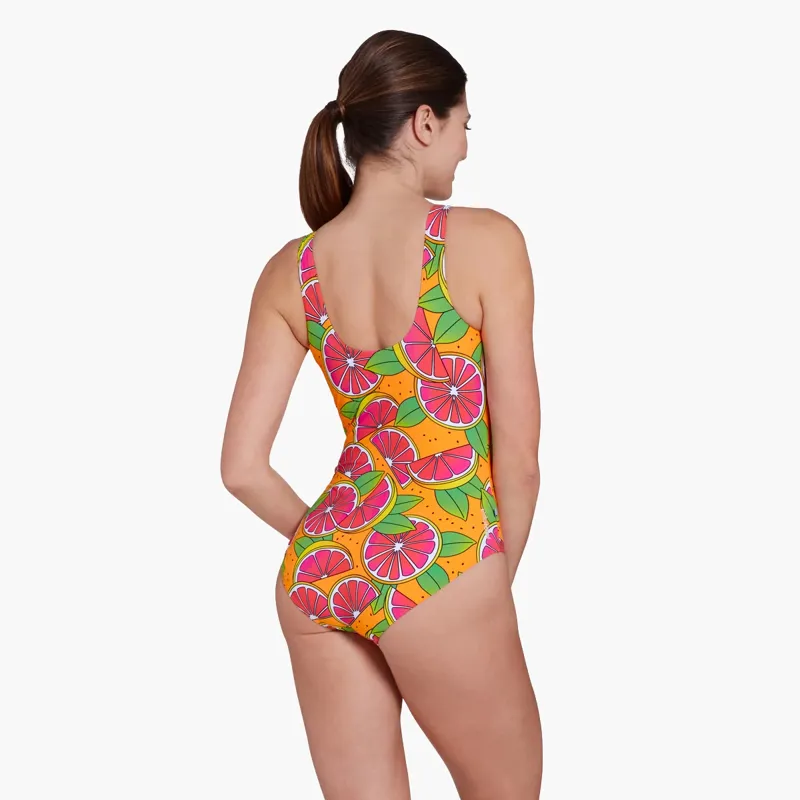 Zoggs Ecofeel Scoopback Zest Silver Lined Swimsuit-1