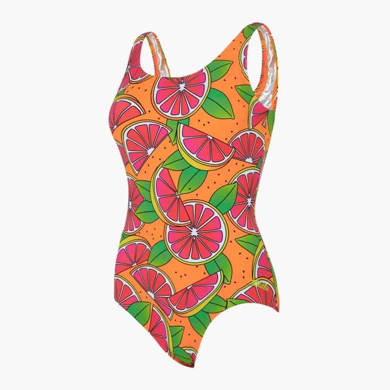 Zoggs Ecofeel Scoopback Zest Silver Lined Swimsuit-4