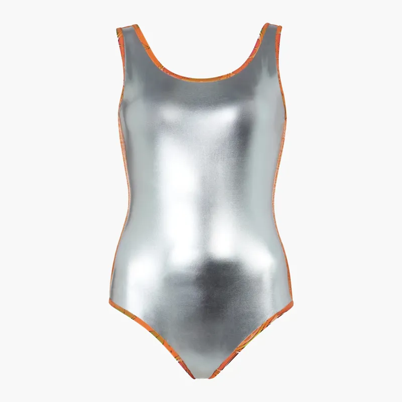 Zoggs Ecofeel Scoopback Zest Silver Lined Swimsuit-5