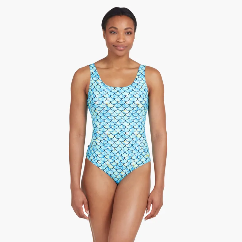Zoggs Ecofeel Scoopback Sirene Silver Lined Swimsuit