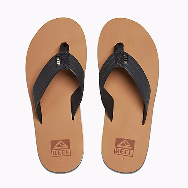 Reef Voyage Tan Black Flip Flop
