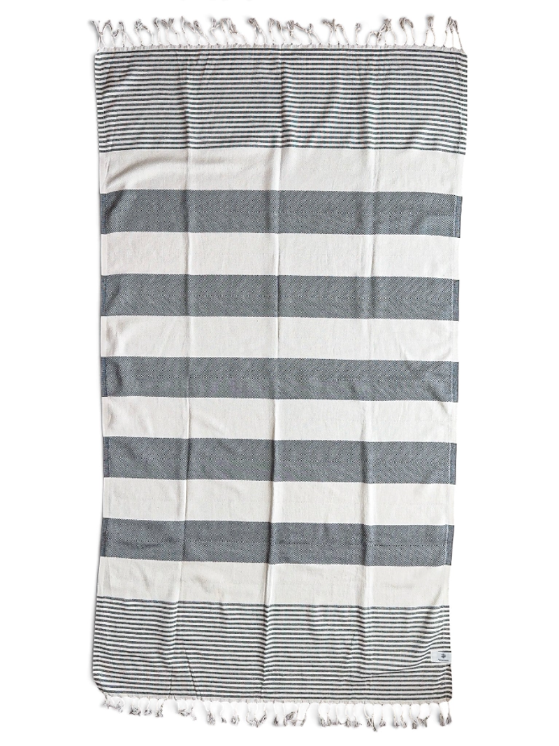 Weavico Turkish Towel Stripes - Black-3