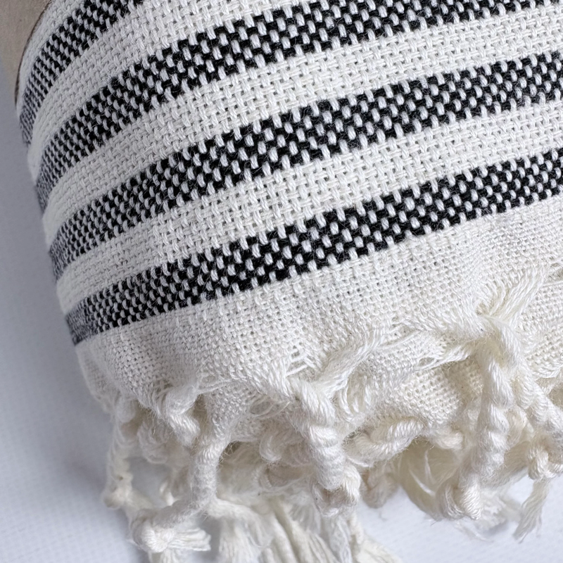Weavico Turkish Towel Stripes - Black-4