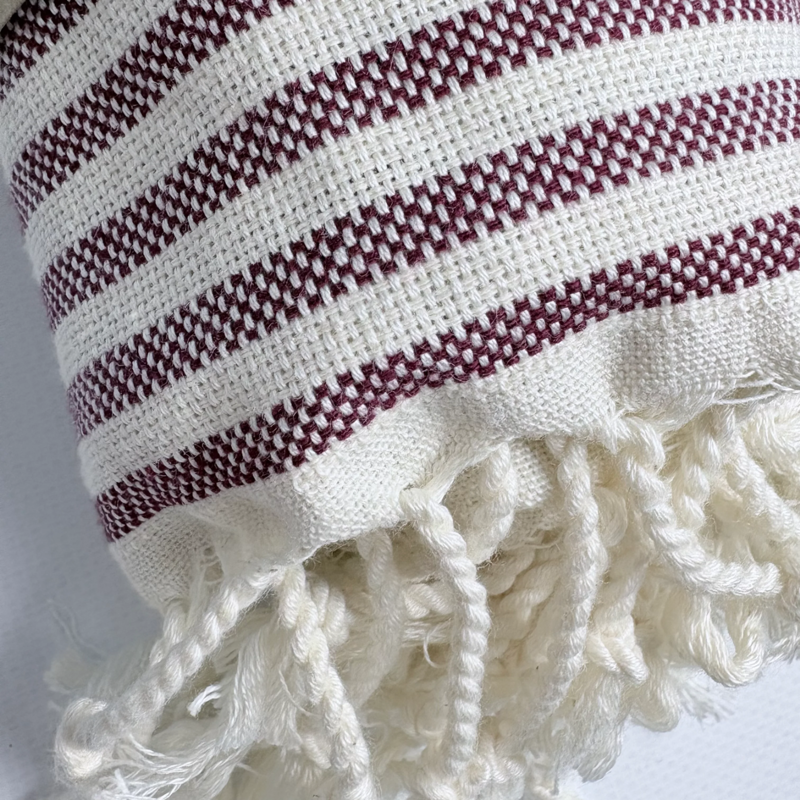 Weavico Turkish Towel Stripes - Maroon-5