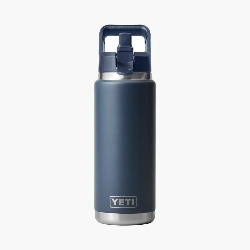 YETI Rambler 26 oz / 769ml Bottle With Colour-Match Straw Lid - Navy-1