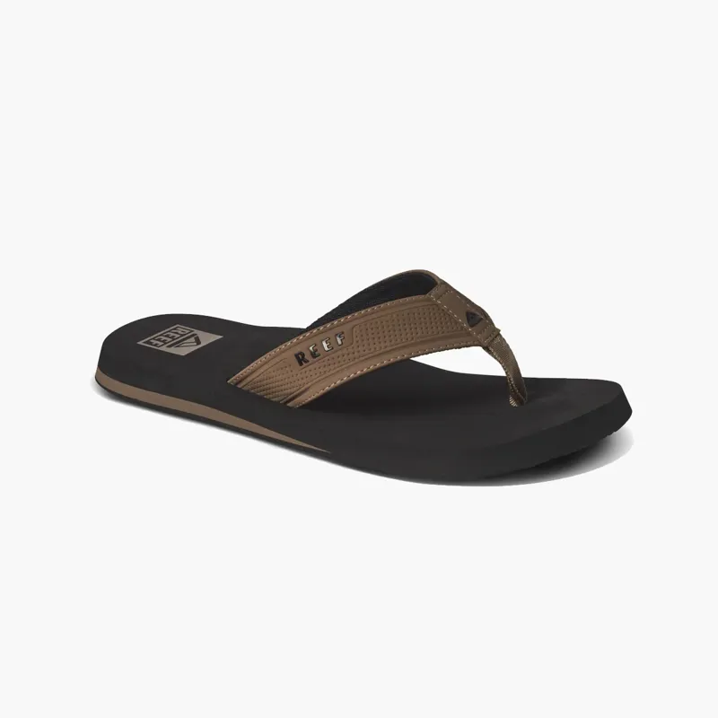 Reef Layback Black Tan Flip Flops